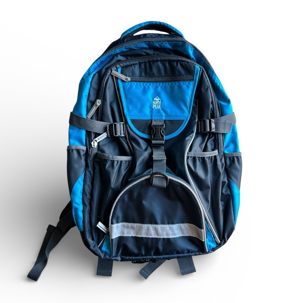 North peak Blue multi pocket Backpack